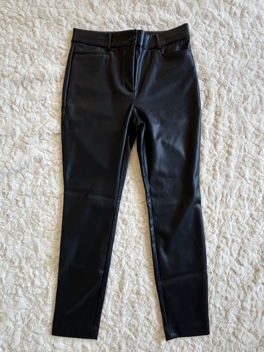 Loft 5 Pocket Straight Pants in Faux Leather